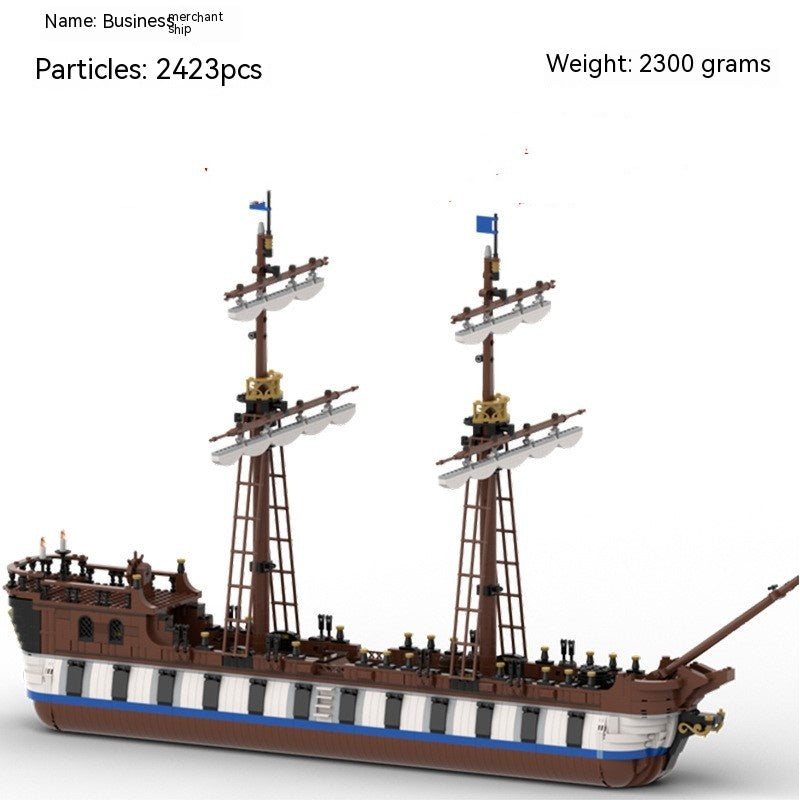 Pirate Armed Merchant Ship Model Assembled Toy Decoration