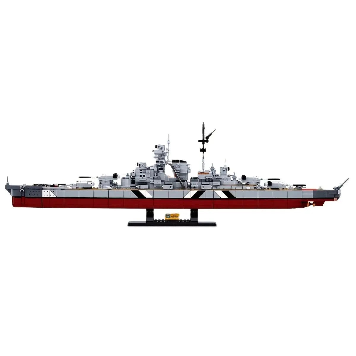 2 IN 1 Bismarck Battleship Building Block Toy Sets, Military Battleship Assembly Building Blocks, Desktop Model Ornaments