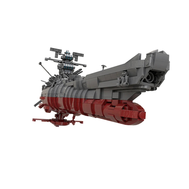 Moc Space Battleship Yamato Spaceship Military Weapon Space Ship Model Building Blocks City Spaceship Building Blocks Kids Toys