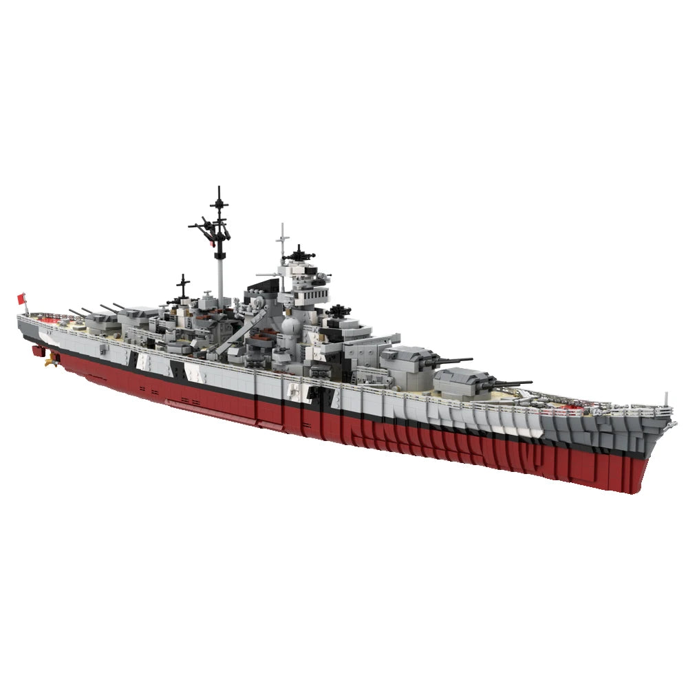 Gobricks MOC Military Series Bismarckss Bout Warship Building Blocks Bricks German Navy Model Bismarcks Bricks Set For Kid Gift