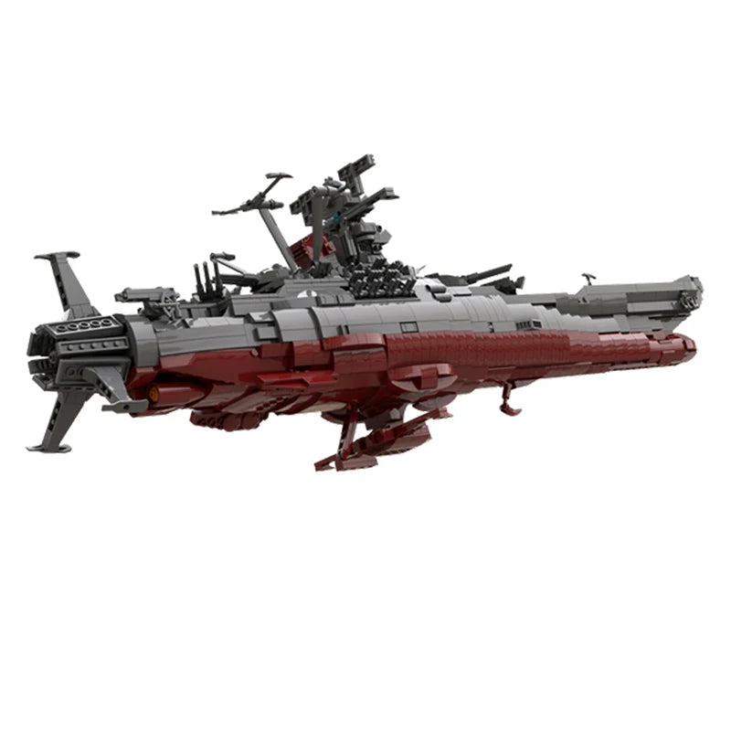 Moc Space Battleship Yamato Spaceship Military Weapon Space Ship Model Building Blocks City Spaceship Building Blocks Kids Toys