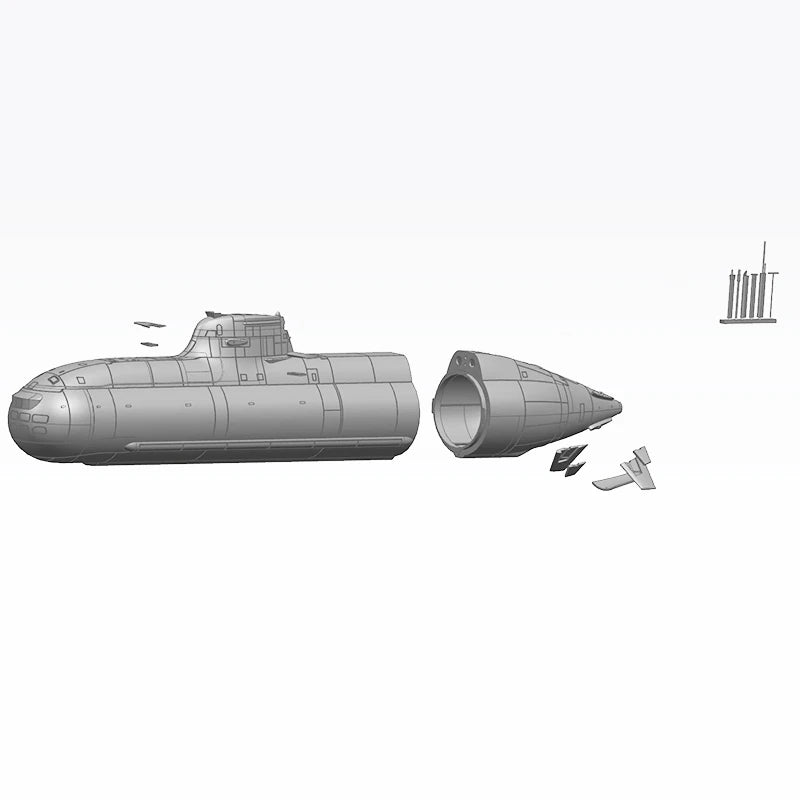 In Stock Submarine 1/72 75cm RC Submarine SLA Resin Assembly Kit German Type 212 Submarine Model
