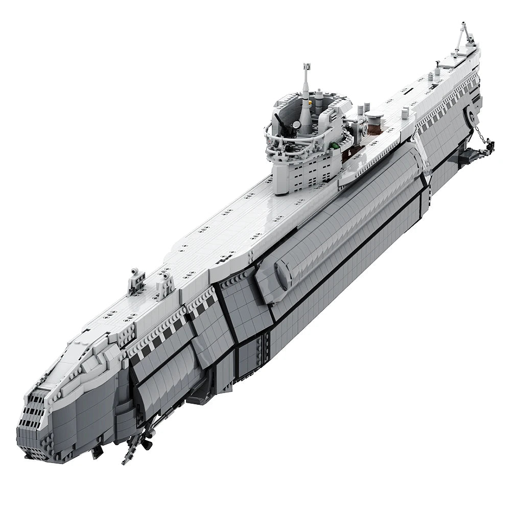 Gobricks MOC Type VIIB U-Boat Model Submarine Bricks Military Battleship Bricks Unterseeboot Building Block Toy For Collect Gift